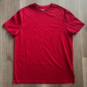 Goodfellow & Co T-Shirt Men Large Red Short Sleeve Crew Neck Standard Fit Basic
